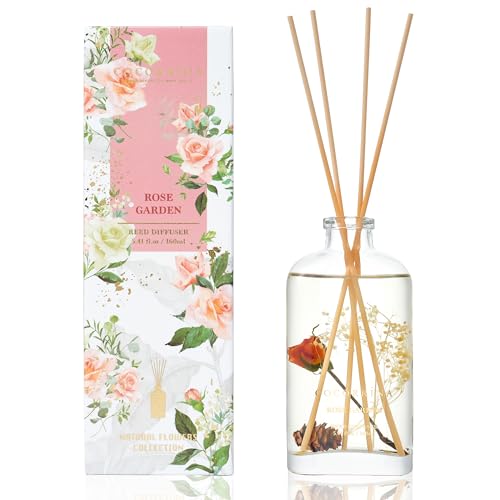 Cocorrína Difusor De Varillas Ambientador Jardín De Rosas Con 8 Varillas Para Baño, Dormitorio Y Decoración De Hogar - 160ml