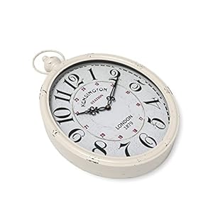 Menterryovalretrowallclockrusticvintagestylewhiteantiquedesignbatteryoperatedsilentdecorlargewallclocksforkitchenfarmhouseoffice155hx105w  Urban Country Home Decor Menterry oval retro wall clock rustic vintage style white antique design battery operated silent decor large wall clocks for kitchenfarmhouseoffice 155 h x 105 w  urban country home decor