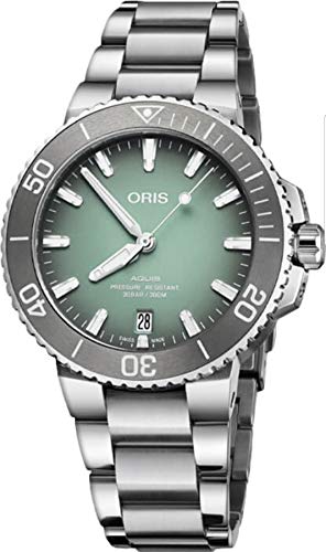 Oris Aquis Date 39.5mm Mens Green Dial Watch