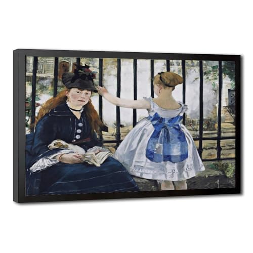 The Railway Manet cadre à suspendre pour mur sans reflets
