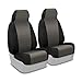 Coverking Custom Fit Front 50/50 Bucket Seat Cover for Select Chevrolet Malibu Models - Neosupreme (Charcoal with Black Sides)