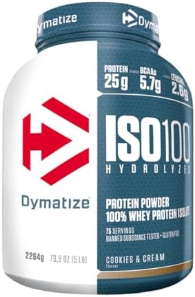 Dymatize ISO 100 Hydrolyzed Cookies & Cream 2264g - Whey Protein Hydrolysat + Isolat Pulver