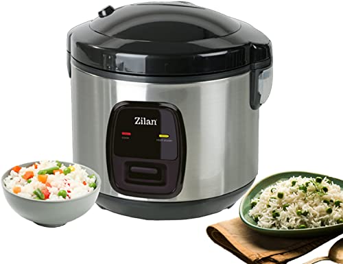 Zilan Cuiseur à Riz/Multicuiseur 1,5 L 500 W Aluminium Arrêt Automatique Maintien au Chaud