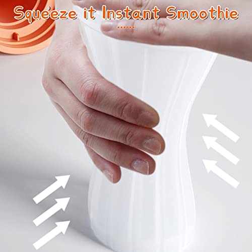 FONDUO Slushy Maker Cup Slush Ice Becher Selber Machen Smoothie aus Silikon Cooling mit Wasserstandslinie DIY Cups für Kinder Und Familie (Grün) – Bild 4