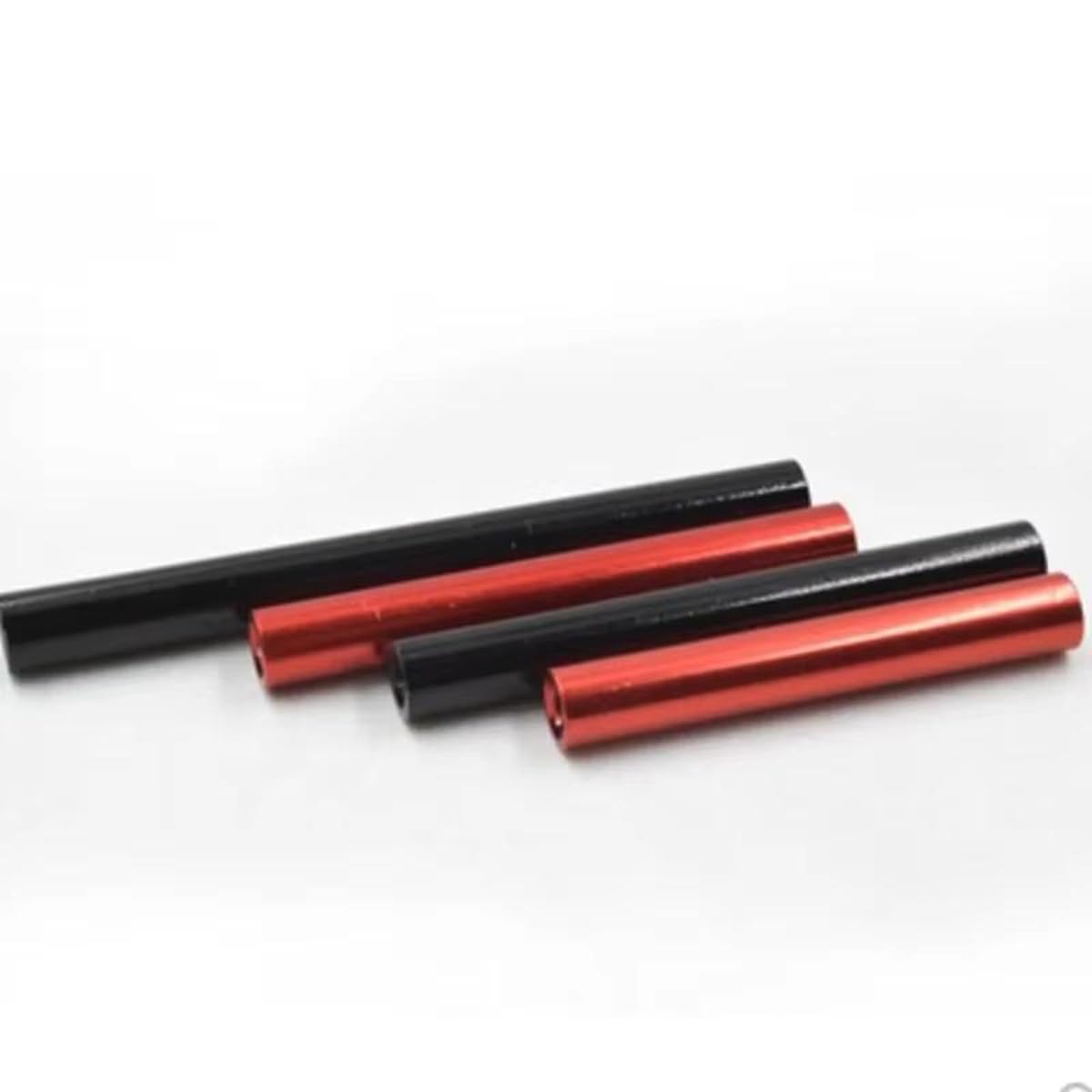 M2.5 Czarna aluminiowa okrągła podkładka dystansowa, 10 szt. Tuleja gwintowana Śruba pręta, Anodowane nakrętki akcesoriów do dronów(M2.5x55D4MM 10pcs)