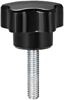 Tool parts Star Knob Grip M6 x 15mm Male Thread Steel Zinc Stud PP Black