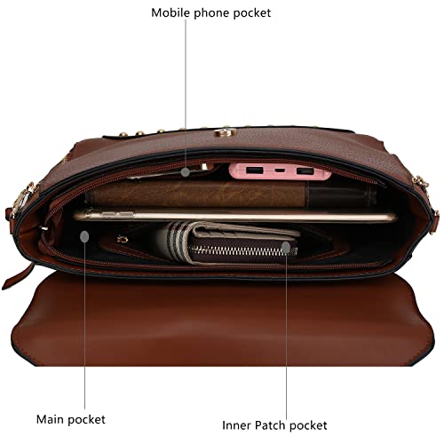 Image of MKF Collection Crossbody Bag for Women, Vegan Leather Designer Shoulder Bag Purse Handbag By Mia K