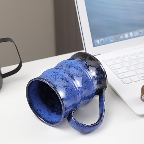 Taza cerámica grande 20oz con diseño bambú azul oscuro miniatura 7