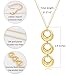 PERNNLA PEARL Simple Gold Plated Chain Long Necklace for Women Trendy Statement Gold Circle Pendant Necklaces Fashion Sweater Necklace