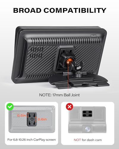 Image of 1Zero CD Slot Mount for CarPlay Screen, 360 Rotation Tool-Free Installation CarPlay CD Mount Compatible with 7-11 Inch Portable Car Play Screens & GPS Navigation