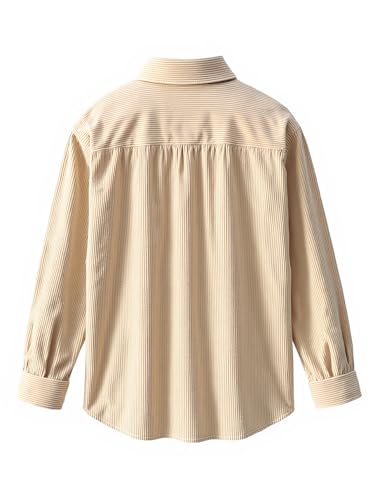 Men's Corduroy Long Sleeve Shirt Relaxed Fit Casual Warm Wear Button Down Jacket With Pockets2