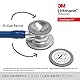 3M Littmann Cardiology IV Stethoskop für die Diagnose, 6154, Bruststück in Standardausführung, marineblauer Schlauch, Schlauchanschluss und Ohrbügel aus Edelstahl, 69 cm