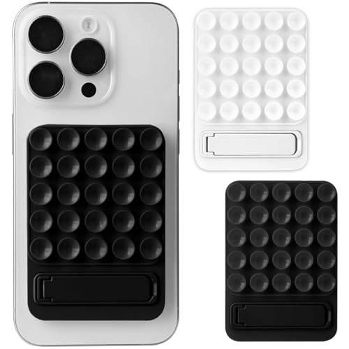 THQAE 2 Paquetes Soporte para Móvil con Ventosa, Ventosas de Silicona, Soporte de Teléfono Antideslizante para Selfies y Videos, Compatible con Todos los Modelos