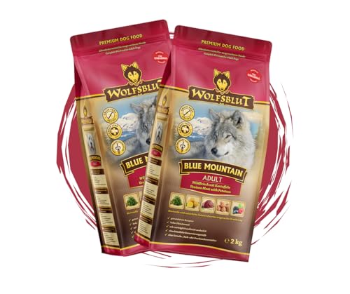 Wolfsblut Hund Adult | Trockenfutter | Multi Bundle | Mix Paket | Sparpaket | 2 x 2 kg | Verschiedene Sorten (2 x 2 KG, Blue Mountain)