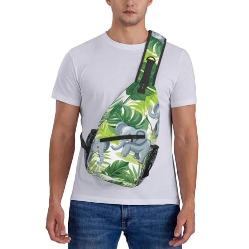 Bolso bandolera sling con dibujo de elefante y tortuga miniatura 7