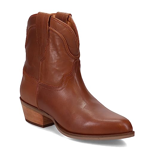 Dingo Womens Seguaro Round Toe Pull On Casual Boots Ankle Low Heel 1-2