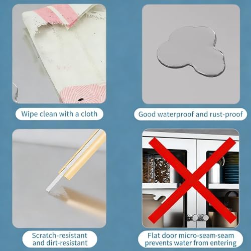 Adjustable Kitchen Wall Cabinet with 3 Tempered Glass Doors, Rustproof & Waterproof Storage Shelves, Space-Saving Organizer for Kitchen & Bathroom (80cm)