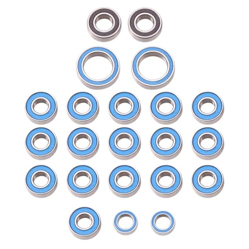 Para Tamiya CC02 1/10 22 Piezas Kit De Rodamientos De Bolas Sellados De Goma Piezas De Actualización De Automóviles RC Accesorios Piezas De Repuesto RC Rodamientos