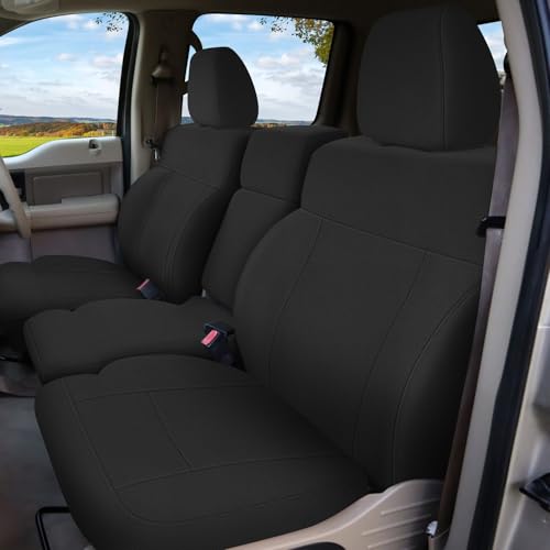 Housse de siège Ford F150 XLT 2004-2008 avant Super Cab en tissu tricoté noir