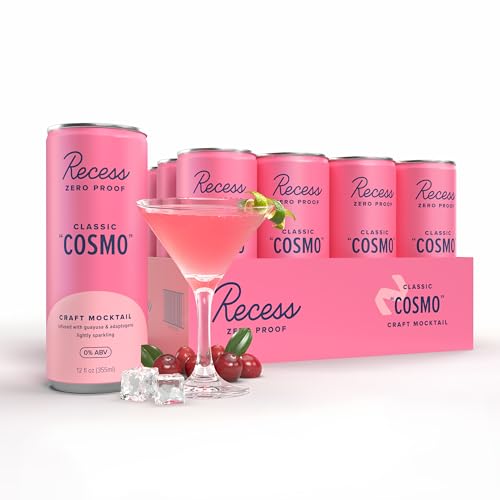 Image of Recess Zero Proof Non-Alcoholic Classic Cosmo Mocktail, 12 Pack