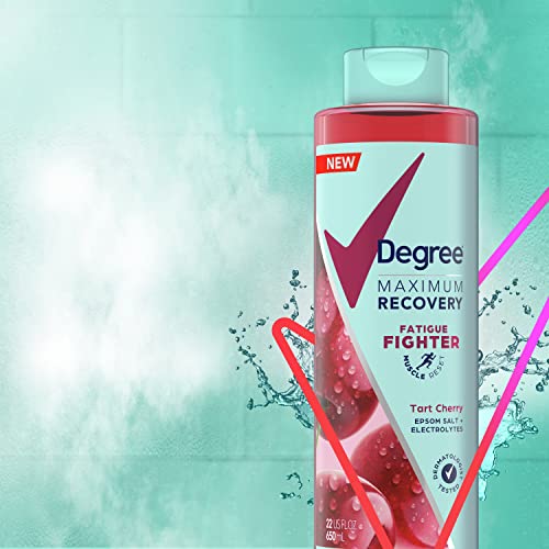 Degree Maximum Recovery Body Wash And Soak Post-Workout Recovery Skincare Routine Tart Cherry + Epsom Salt + Electrolytes Bath And Body Product 22 Oz, Pack Of 4 #TOP6