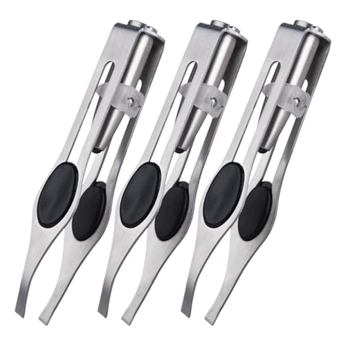 Pinzas para mujer con luz, acero inoxidable preciso, profesional, herramienta de maquillaje para depilación de cejas, para abuela, esposa, hija, novia y niñas