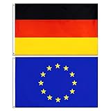 🖤Kaufen Sie mit Vertrauen🏆 Unser 2 stück Germany + EU Flag Set hat haltbare Metallösen, hochwertige Stoffe, feine Nähte und leuchtende Farben. Wenn es irgendeine Unzufriedenheit mit unseren Produkten gibt, fühlen Sie bitte sich frei, mit uns für einen freien Ersatz oder eine Rückerstattung zu kontaktieren.