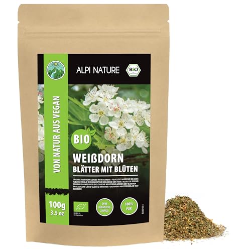 Alpi Nature Weissdorn Tee BIO 100g Weissdorn Blätter und Blüten geschnitten Weißdorn Tee lose