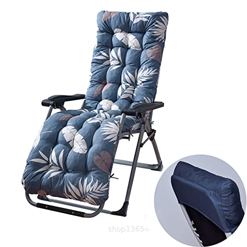 Shapeazy 67 Inch Patio Lounge Chair Cushion Rocking Chair Sofa Cushion Indoor/Outdoor Floral Printed Lounger Cushions with Ties and Top Cover Non-Slip High Back Chair Cushions (Style 1)