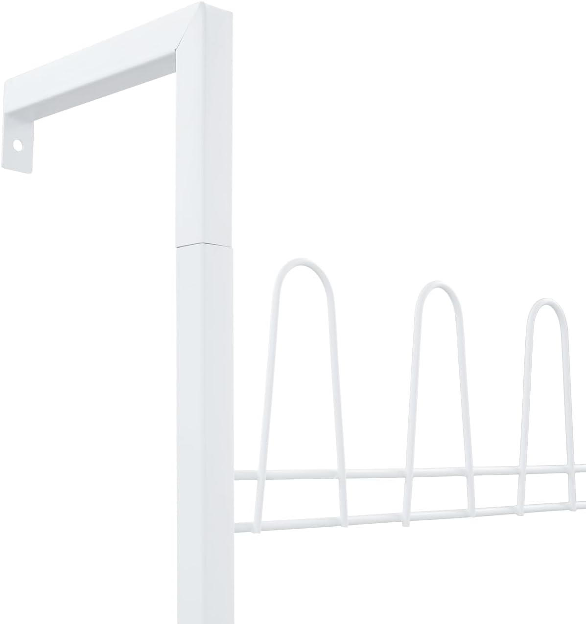 6 Tiers Wall Mounted Shoe Rack, Hanging Wire Shoes Rack with 18 Pairs of Shoes Capacity, Metal Hanging Shoe Rack for Living Rooms, Bedrooms, Cloakrooms, Entryways (White)