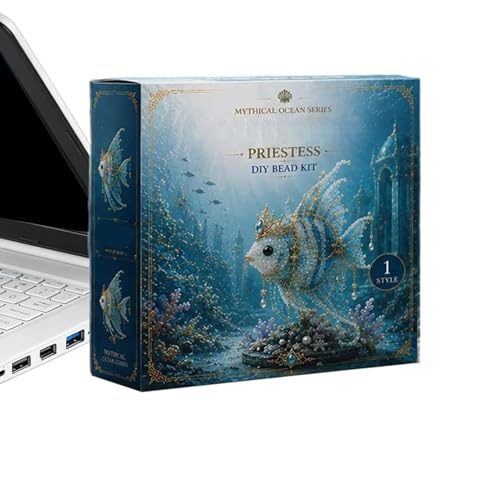 Kit broderie perles animaux marins anti-stress pour se détendre facilement