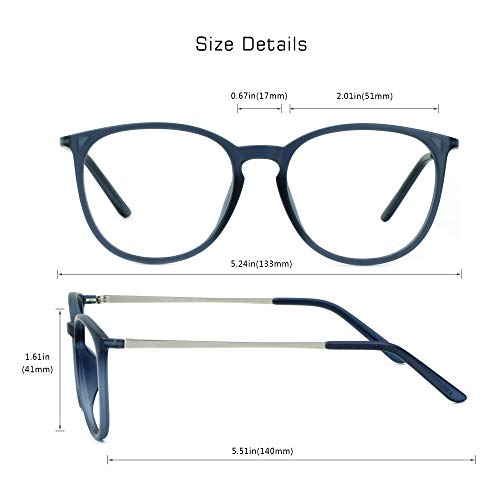 Image of VisionGlobal Blue Light Blocking Glasses for Women Men, Computer Reading, TV Glasses, Stylish Oval /Square Frame