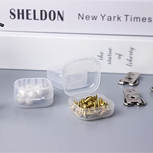 Image of DUOFIRE Small Containers with Lids 24 Packs Plastic Box Clear Small Storage Containers Bead Organizer for Beads, Crafts, Jewelry, Items (1.38x1.38x0.7 Inches)