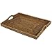 Entertaining with Caspari Rattan Rectangular Tray
