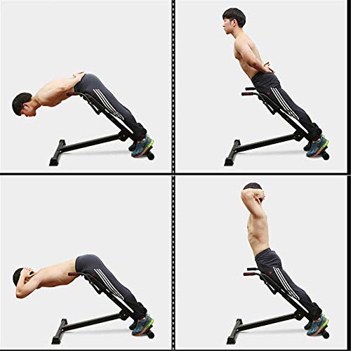 Verstelbare romeinse stoel, bank voor rugverlenging multi-workout homegym, verlicht lage rugpijn, voor hyperextensies crunches dips - Image 8
