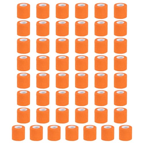 Bandage élastique auto-adhérent stretch athlétique orange 177" x 2" PATIKIL 50 Pcs