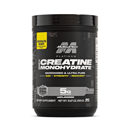 MuscleTech Platinum 100% Creatine Monohydrate Unflavored 450g