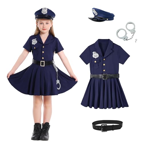 Disfraz completo de policía infantil para niños y niñas