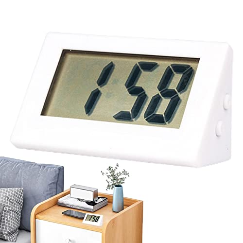 Dubbulon Horloge Numérique Petite - Réveil de Voyage pour Chevet, Pendulette de Bureau avec Pile Bouton pour Chambre À Coucher et Table