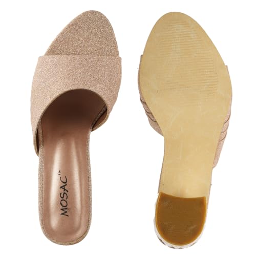 Image of MOSAC Women Casual /Party Block Heel Mules Heel Wedding Fashion Sandals for Women & Girls