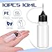 BAMTTOO 10ml Precision Tip Applicator Bottle Squeeze Bottle for Tattoo Ink, Glue Applications, Craft & Oil, 10pcs Needle Tip Bottles