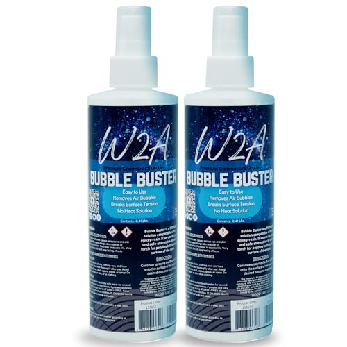 W2A Bubble Buster 2-Pack – Resin Bubble Remover Spray for Epoxy Resin Art, Casting, and Jewelry Molds – Non-Toxic, Easy Spray Debubbler – 8 Ounce Bottle