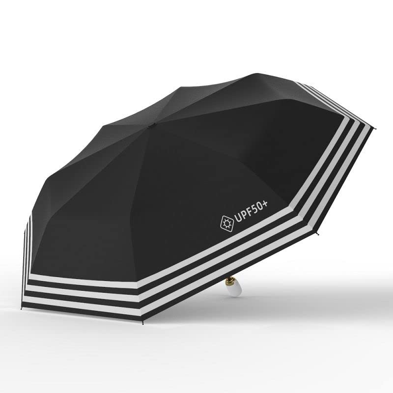 SUYGGCK Parapluie Femmes Fraîches Et Simples Automatiques Pliantes Parapluie Ensoleillée Tableau De Voyage UV Protection UV-Black