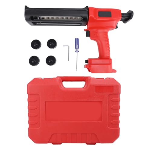 Caulking Guns, Electric Caulking Guns ABS and Aluminium Alloy Double Power Double Pusher Anti Drip Design Electric Caulking Tool, Portable Caulking Tool for Filling Sealing