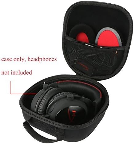 Khanka Hard Case Storage Carrying Bag for HyperX Cloud II Gaming Headset PC/PS4/Mac/Mobile Headphones. Mesh Pocket for other accessories