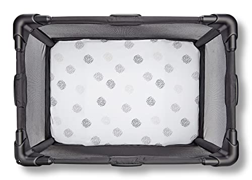 4moms breeze playard sheets for baby bassinets and furniture machine washable and 100 cotton white amp grey 2 pack