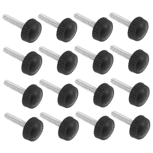 MAGICLULU 20pcs Thumb Screws with Rubber Knobs Threaded Tightening Clamping Screw for Secure Fixing in Machinery and Equipment