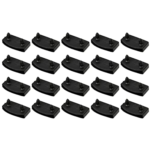 Hifrom Lattenrost-Halterungen 20 Stück - Bettlattenhalter Sets 53mm für Einzel- und Doppelbetten, Schwarz (20)