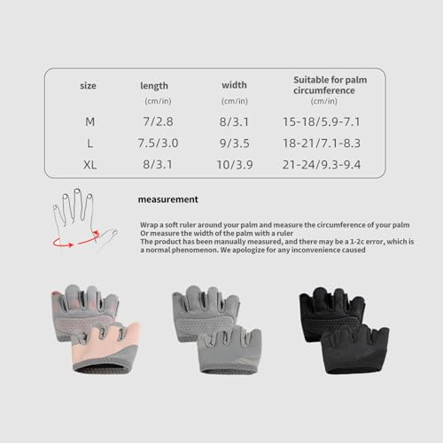 Guantes de gimnasio sin dedos con medio agarre y protección antideslizante transpirable 3