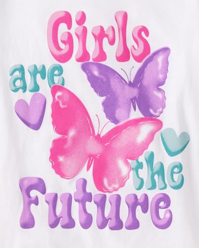 Image of The Children's Place Girls' Sports,Trends,Icons Short Sleeve Graphic T-Shirts,3 Pack